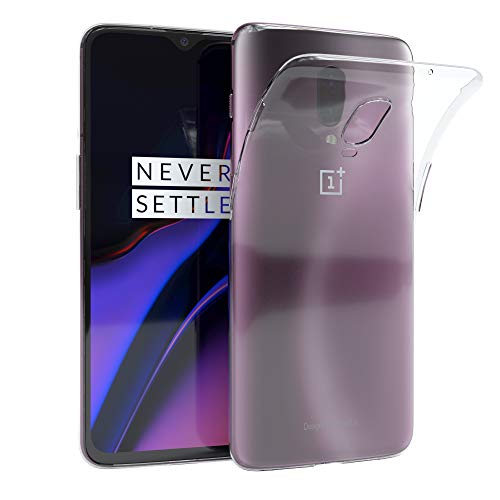 EAZY CASE Hülle kompatibel mit OnePlus 6T Schutzhülle Silikon, Ultra dünn, Slimcover, Handyhülle, Silikonhülle, Backcover, Durchsichtig, Klar Transparent von EAZY CASE