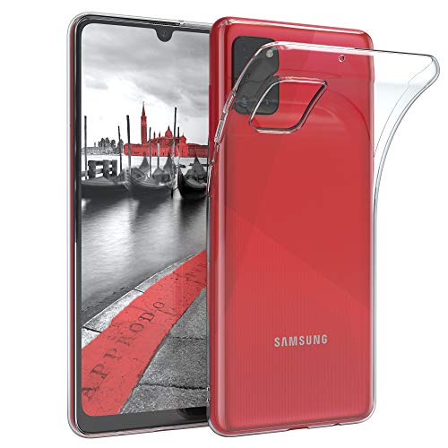 EAZY CASE Hülle kompatibel mit Samsung Galaxy A31 Schutzhülle Silikon, Ultra dünn, Slimcover, Handyhülle, Silikonhülle, Backcover, Durchsichtig, Klar Transparent von EAZY CASE