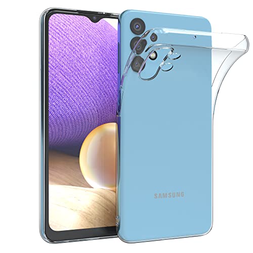 EAZY CASE Hülle kompatibel mit Samsung Galaxy A32 5G Schutzhülle Silikon, Ultra dünn, Slimcover, Handyhülle, Silikonhülle, Backcover, Durchsichtig, Klar Transparent von EAZY CASE