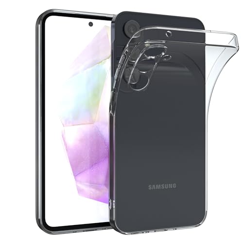 EAZY CASE Hülle kompatibel mit Samsung Galaxy A35 Slimcover Clear Clear Schutzhülle Silikon, Ultra dünn, Slimcover, Handyhülle, Silikonhülle, Backcover, Durchsichtig, Klar Transparent von EAZY CASE