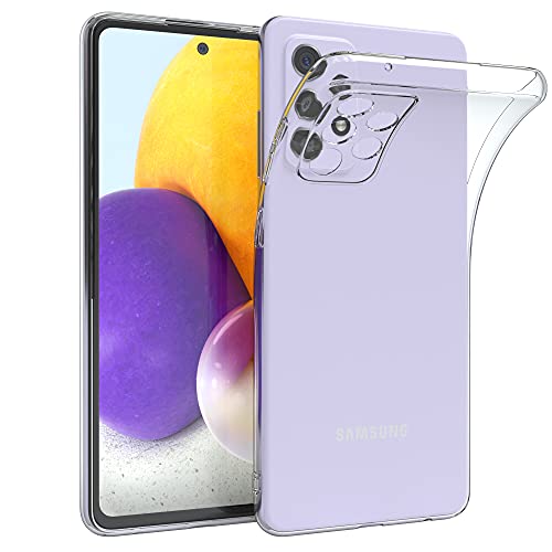 EAZY CASE Hülle kompatibel mit Samsung Galaxy A52 / A52 (5G) / A52s (5G) Schutzhülle Silikon, Ultra dünn, Slimcover, Handyhülle, Silikonhülle, Backcover, Durchsichtig, Klar Transparent von EAZY CASE