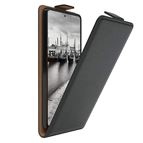 EAZY CASE Hülle kompatibel mit Samsung Galaxy M51 Flip Cover zum Aufklappen, Handyhülle aufklappbar, Schutzhülle, Flipcover, Flipcase, Flipstyle Case vertikal klappbar, aus Kunstleder, Schwarz von EAZY CASE