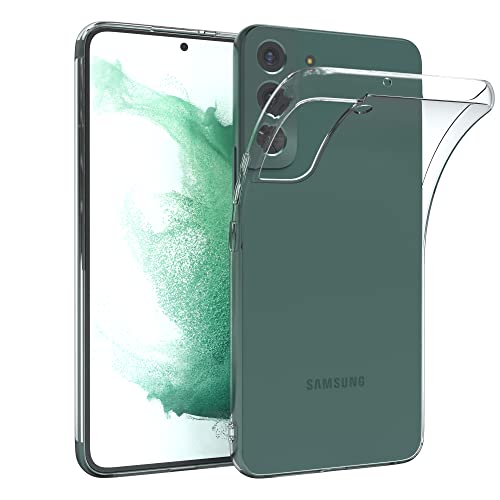 EAZY CASE Hülle kompatibel mit Samsung Galaxy S22 Plus 5G Schutzhülle Silikon, Ultra dünn, Slimcover, Handyhülle, Silikonhülle, Backcover, Durchsichtig, Klar Transparent von EAZY CASE