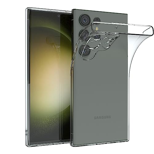 EAZY CASE Hülle kompatibel mit Samsung Galaxy S23 Ultra Schutzhülle Silikon, Ultra dünn, Slimcover, Handyhülle, Silikonhülle, Backcover, Durchsichtig, Klar Transparent von EAZY CASE