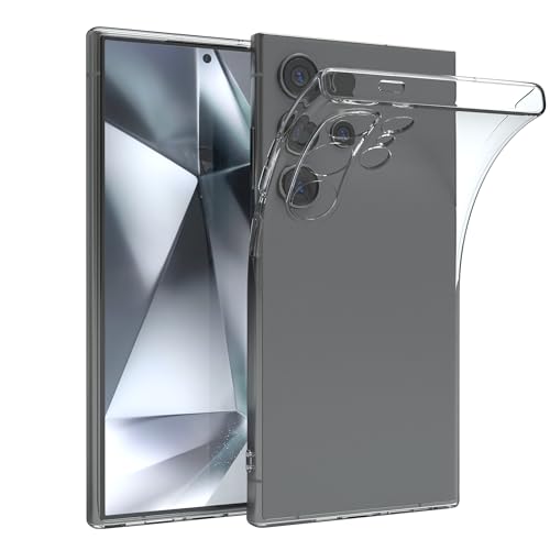 EAZY CASE Hülle kompatibel mit Samsung Galaxy S24 Ultra Slimcover Clear Clear Schutzhülle Silikon, Ultra dünn, Slimcover, Handyhülle, Silikonhülle, Backcover, Durchsichtig, Klar Transparent von EAZY CASE
