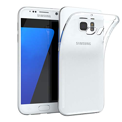 EAZY CASE Hülle kompatibel mit Samsung Galaxy S7 Schutzhülle Silikon, Ultra dünn, Slimcover, Handyhülle, Silikonhülle, Backcover, Durchsichtig, Klar Transparent von EAZY CASE