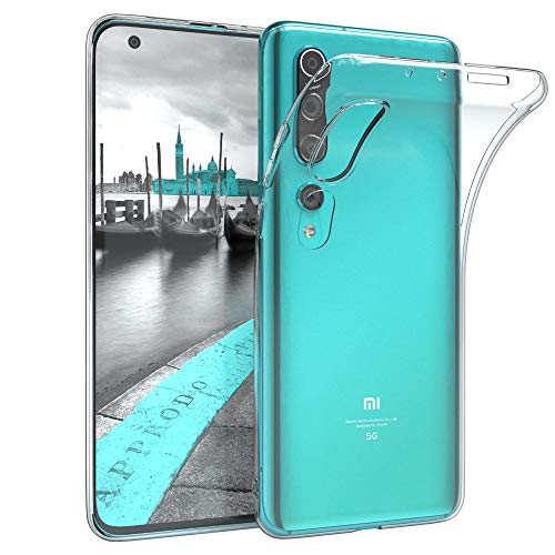 EAZY CASE Hülle kompatibel mit Xiaomi Mi 10 5G / Mi 10 Pro 5G Schutzhülle Silikon, Ultra dünn, Slimcover, Handyhülle, Silikonhülle, Backcover, Durchsichtig, Klar Transparent von EAZY CASE