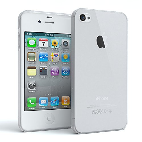 EAZY CASE Hülle kompatibel mit iPhone 4 / 4S Schutzhülle Silikon, matt & Ultra dünn Slimcover, Handyhülle, Hülle/Soft Case, Silikonhülle, Backcover, Transparent von EAZY CASE