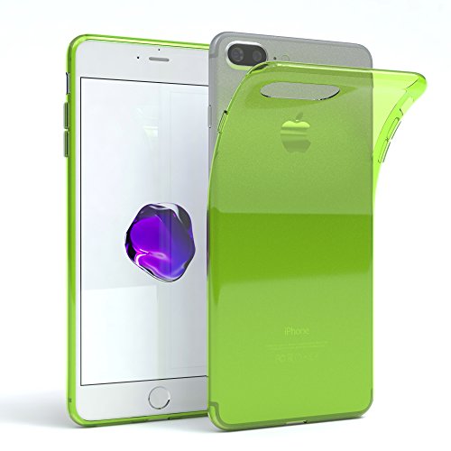 EAZY CASE Hülle kompatibel mit iPhone 7 Plus / 8 Plus Schutzhülle Silikon, Ultra dünn, Slimcover, Handyhülle, Silikonhülle, Backcover, Durchsichtig, Klar Grün von EAZY CASE