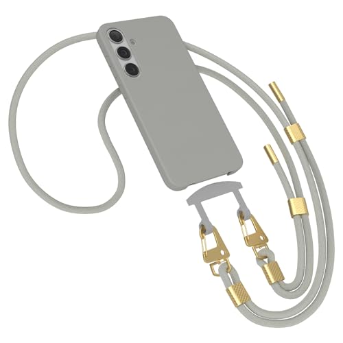 EAZY CASE - Hülle mit Band kompatibel mit Samsung Galaxy S24 Plus Handyhülle für Galaxy S24 Plus Silikonhülle mit Mikrofaser stoßfest Fallschutz Handykette zum Umhängen 2in1 Schutzhülle Kordel Grau EAZY CASE - Hülle mit Band kompatibel mit Samsung Galaxy S24 Plus Handyhülle für Galaxy S24 Plus Silikonhülle mit Mikrofaser stoßfest Fallschutz Handykette zum Umhängen 2in1 Schutzhülle Kordel Grau von EAZY CASE