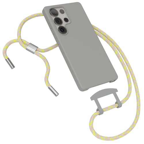 EAZY CASE - Hülle mit Band kompatibel mit Samsung Galaxy S25 Ultra Handyhülle für Samsung Galaxy S25 Ultra Silikonhülle Mikrofaser stoßfester Fallschutz Handykette zum Umhängen 2in1 Hülle Grau Gelb EAZY CASE - Hülle mit Band kompatibel mit Samsung Galaxy S25 Ultra Handyhülle für Samsung Galaxy S25 Ultra Silikonhülle Mikrofaser stoßfester Fallschutz Handykette zum Umhängen 2in1 Hülle Grau Gelb von EAZY CASE
