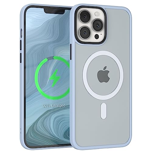 EAZY CASE - Hybrid Magnet Hülle kompatibel mit iPhone 13 Pro Max kompatibel mit MagSafe, Rundumschutz, Schutzhülle Kratzfeste Transparente Rückseite, magnetisch Hülle, Edle Haptik Matt Himmel Blau EAZY CASE - Hybrid Magnet Hülle kompatibel mit iPhone 13 Pro Max kompatibel mit MagSafe, Rundumschutz, Schutzhülle Kratzfeste Transparente Rückseite, magnetisch Hülle, Edle Haptik Matt Himmel Blau von EAZY CASE