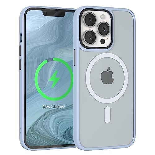 EAZY CASE - Hybrid Magnet Hülle kompatibel mit iPhone 13 Pro kompatibel mit MagSafe, Rundumschutz, Schutzhülle Kratzfeste Transparente Rückseite, magnetisch Hülle, Edle Haptik Matt Himmel Blau EAZY CASE - Hybrid Magnet Hülle kompatibel mit iPhone 13 Pro kompatibel mit MagSafe, Rundumschutz, Schutzhülle Kratzfeste Transparente Rückseite, magnetisch Hülle, Edle Haptik Matt Himmel Blau von EAZY CASE
