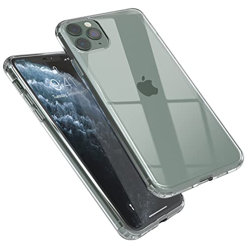 EAZY CASE Premium Crystal TPU Hülle kompatibel mit iPhone 11 Pro Max Schutzhülle Silikon mit Kameraschutz, Slimcover, Handyhülle, Silikonhülle, Backcover, Durchsichtig, Transparent von EAZY CASE