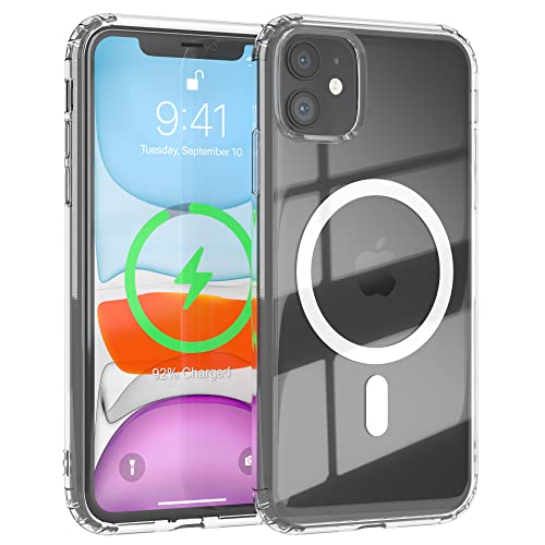 EAZY CASE - Premium Crystal TPU Hülle kompatibel mit iPhone 11 kompatibel mit Qi-Charging, Silikonhülle mit Kameraschutz, Slimcover, Handyhülle, Backcover, Durchsichtig, Transparent von EAZY CASE
