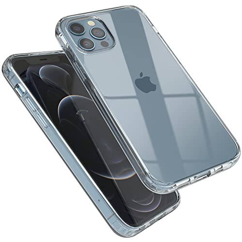 EAZY CASE Premium Crystal TPU Hülle kompatibel mit iPhone 12/12 Pro Schutzhülle Silikon mit Kameraschutz, Slimcover, Handyhülle, Silikonhülle, Backcover, Durchsichtig, Transparent von EAZY CASE