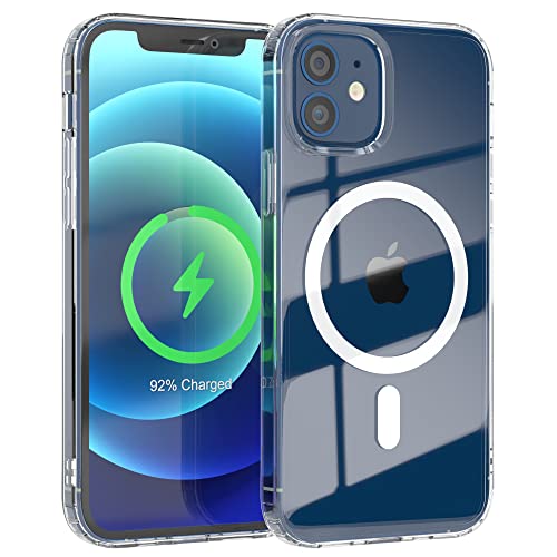 EAZY CASE - Premium Crystal TPU Hülle kompatibel mit iPhone 12/12 Pro kompatibel mit Qi-Charging, Silikonhülle mit Kameraschutz, Slimcover, Handyhülle, Backcover, Durchsichtig, Transparent von EAZY CASE