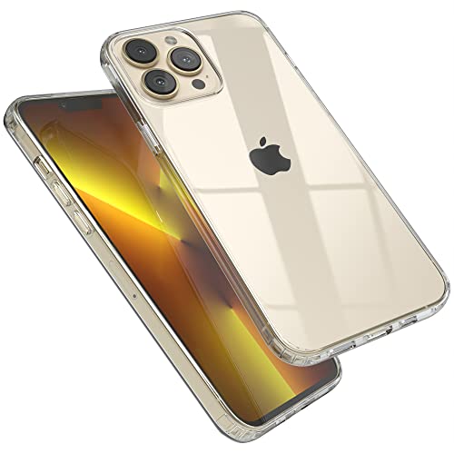 EAZY CASE Premium Crystal TPU Hülle kompatibel mit iPhone 13 Pro Max Schutzhülle Silikon mit Kameraschutz, Slimcover, Handyhülle, Silikonhülle, Backcover, Durchsichtig, Transparent von EAZY CASE