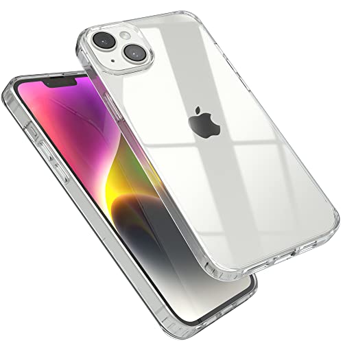 EAZY CASE Premium Crystal TPU Hülle kompatibel mit iPhone 14 Plus Silikon mit Kameraschutz, Slimcover, Handyhülle, Silikonhülle, Backcover, Durchsichtig, Transparent von EAZY CASE