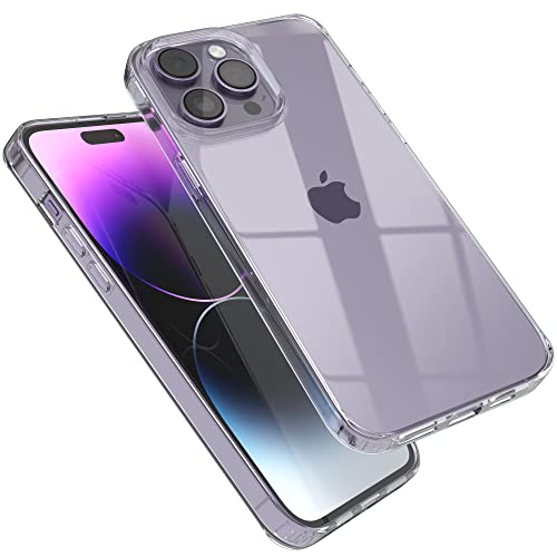 EAZY CASE Premium Crystal TPU Hülle kompatibel mit iPhone 14 Pro Max Silikon mit Kameraschutz, Slimcover, Handyhülle, Silikonhülle, Backcover, Durchsichtig, Transparent von EAZY CASE
