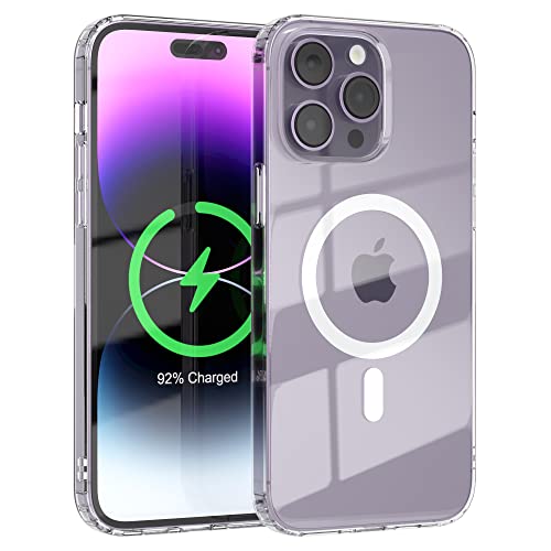 EAZY CASE - Premium Crystal TPU Hülle kompatibel mit iPhone 14 Pro Max kompatibel mit Qi-Charging, Silikonhülle mit Kameraschutz, Slimcover, Handyhülle, Backcover, Durchsichtig, Transparent von EAZY CASE