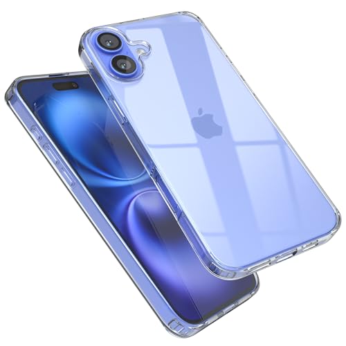 EAZY CASE Premium Crystal TPU Hülle kompatibel mit iPhone 16 Plus Silikon mit Kameraschutz, Slimcover, Handyhülle, Silikonhülle, Backcover, Durchsichtig in Transparent von EAZY CASE