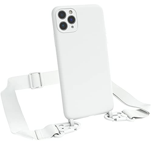 EAZY CASE Premium Silikon 2 in 1 Handykette kompatibel mit iPhone 11 Pro Max Handyhülle mit Umhängeband, Handykordel mit Silikonhülle, Hülle mit Band, Kette für Smartphone, Weiß EAZY CASE Premium Silikon 2 in 1 Handykette kompatibel mit iPhone 11 Pro Max Handyhülle mit Umhängeband, Handykordel mit Silikonhülle, Hülle mit Band, Kette für Smartphone, Weiß von EAZY CASE