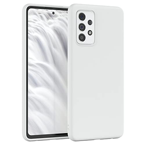 EAZY CASE Premium Silikon Handyhülle kompatibel mit Samsung Galaxy A72, A72 (5G), Slimcover mit Kameraschutz und Innenfutter, Silikonhülle, Schutzhülle, Bumper, Handy Case, Hülle, Softcase, Weiß von EAZY CASE