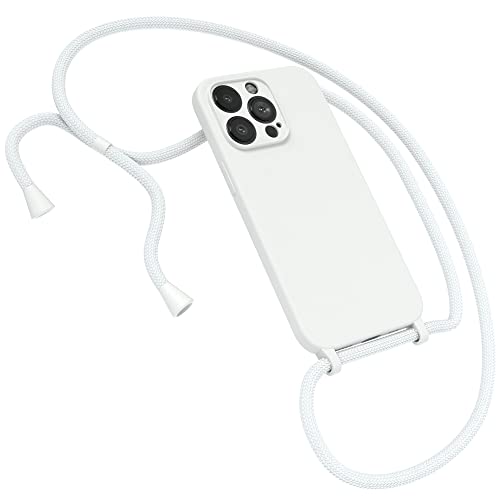 EAZY CASE Premium Silikon Handykette kompatibel mit iPhone 13 Pro Handyhülle mit Umhängeband, Handykordel mit Schutzhülle, Silikonhülle, Hülle mit Band, Kette für Smartphone, Weiß EAZY CASE Premium Silikon Handykette kompatibel mit iPhone 13 Pro Handyhülle mit Umhängeband, Handykordel mit Schutzhülle, Silikonhülle, Hülle mit Band, Kette für Smartphone, Weiß von EAZY CASE