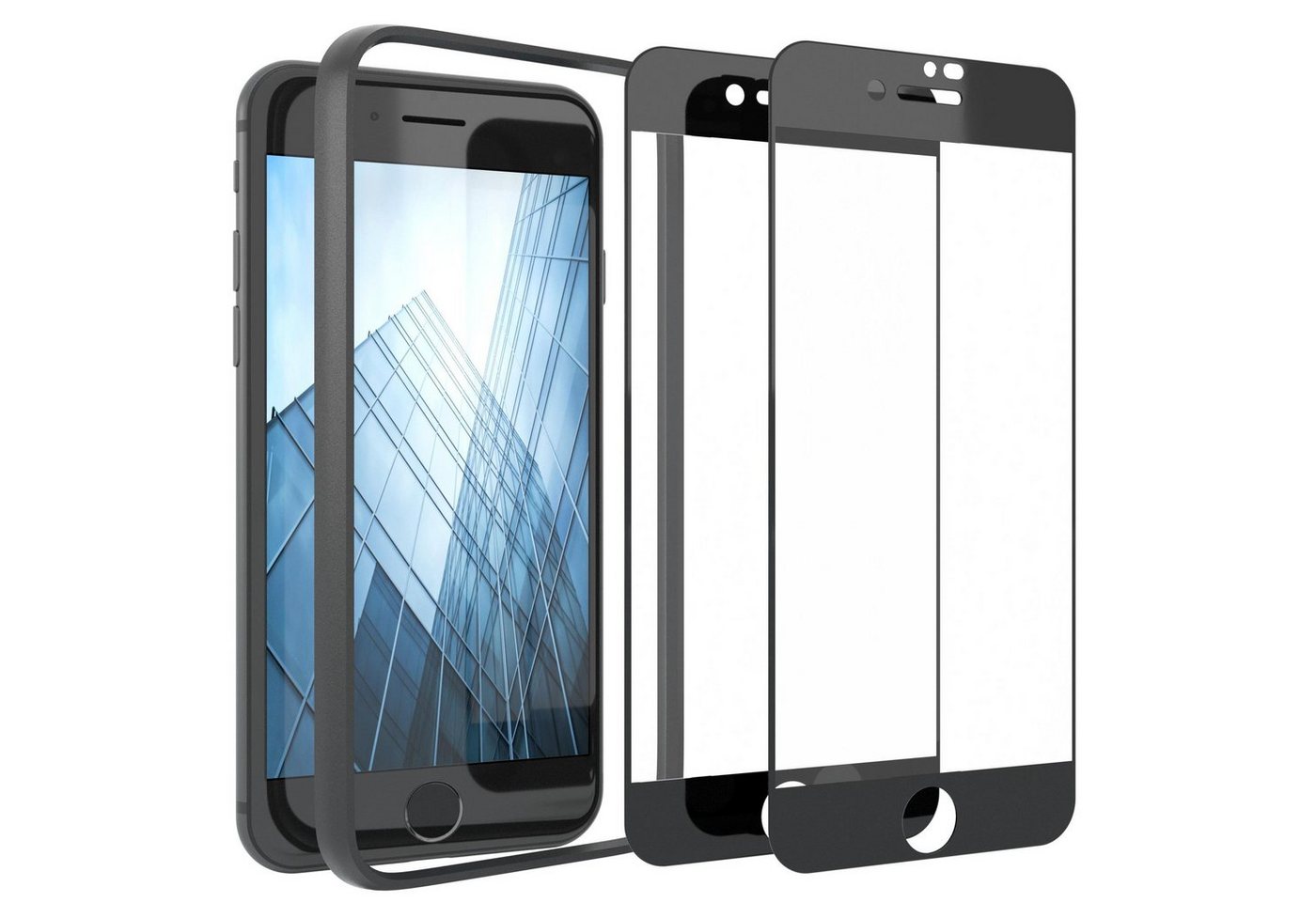 EAZY CASE Schutzfolie 2x Schutzglas für iPhone SE 2022/2020, iPhone 8/7, Bildschirmschutz Display Glasfolie 4,7 Zoll Panzerglas Glas 9H Folie EAZY CASE Schutzfolie 2x Schutzglas für iPhone SE 2022/2020, iPhone 8/7, Bildschirmschutz Display Glasfolie 4,7 Zoll Panzerglas Glas 9H Folie von Eazy Case