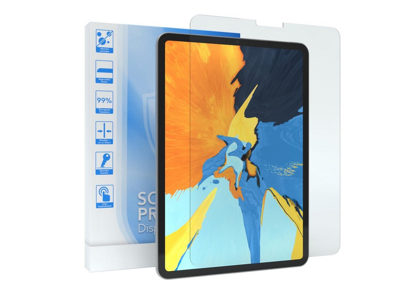 EAZY CASE Schutzfolie Schutzglas für Apple iPad Pro 11 1. Gen. (2018), 11 Zoll Panzerglas Displayfolie Tabletschutz Glasfolie Kratzschutz" von EAZY CASE