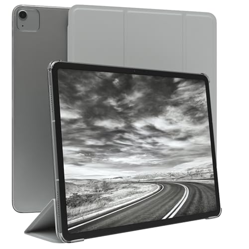EAZY CASE - Schutzhülle für iPad Air 13" M3 (2025) Hülle 13 Zoll Smart Cover Tablet Case Smartcase zum Aufstellen Klapphülle mit Standfunktion Sleep Wake Up Funktion Tasche Kunstleder Etui Grau von EAZY CASE