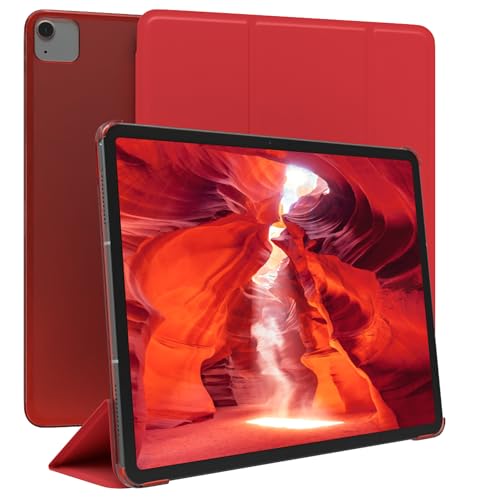 EAZY CASE - Schutzhülle für iPad Air 13" M3 (2025) Hülle 13 Zoll Smart Cover Tablet Case Smartcase zum Aufstellen Klapphülle mit Standfunktion Sleep Wake Up Funktion Tasche Kunstleder Etui Rot von EAZY CASE