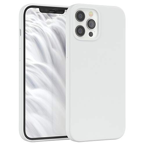 EAZY CASE - Silikon Hülle für iPhone 12 Pro Max Hülle weich stoßfeste Schutzhülle mit Kameraschutz Handyhülle iPhone 12 Pro Max Silikonhülle Dünn mit Premium Schutz TPU Cover Phone Case in Weiß von EAZY CASE