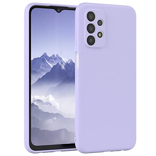 EAZY CASE - Silikonhülle für Samsung Galaxy A23 5G Hülle Silikon Case Lila weich stoßfeste Handyhülle Galaxy A23 5G Schutzhülle mit Kameraschutz Dünn Premium Schutz Cover TPU Bumper Lavendel Violett von EAZY CASE