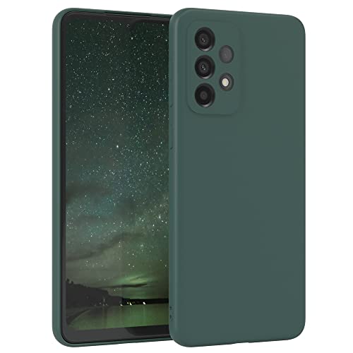 EAZY CASE - Silikonhülle für Samsung Galaxy A33 5G Hülle Silikon Case Grün weich stoßfeste Handyhülle Galaxy A33 Schutzhülle mit Kameraschutz Dünn Premium Schutz Cover TPU Phone Bumper in Piniengrün von EAZY CASE