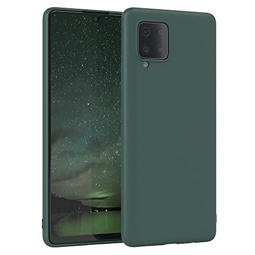 EAZY CASE - Silikonhülle für Samsung Galaxy A42 5G Hülle Silikon Case Grün weich stoßfeste Handyhülle Galaxy A42 Schutzhülle mit Kameraschutz Dünn Premium Schutz Cover TPU Phone Bumper in Piniengrün von EAZY CASE