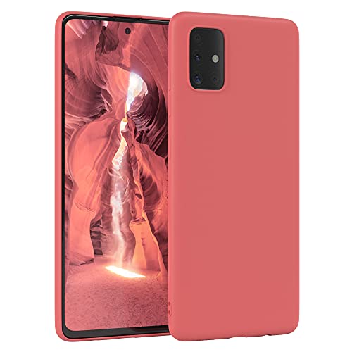 EAZY CASE - Silikonhülle für Samsung Galaxy A51 Hülle Silikon Case Rot weich stoßfeste Handyhülle Samsung Galaxy A51 Schutzhülle mit Kameraschutz Dünn Premium Schutz Cover TPU Phone Bumper in Hellrot von EAZY CASE