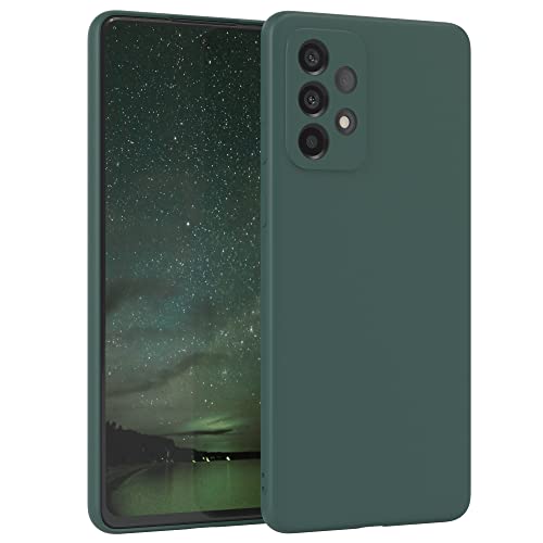 EAZY CASE - Silikonhülle für Samsung Galaxy A73 5G Hülle Silikon Case Grün weich stoßfeste Handyhülle Galaxy A73 Schutzhülle mit Kameraschutz Dünn Premium Schutz Cover TPU Phone Bumper in Piniengrün von EAZY CASE