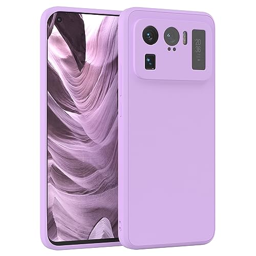 EAZY CASE – Silikonhülle für Xiaomi Mi 11 Ultra Hülle Silikon Case Lila weich stoßfeste Handyhülle Xiaomi Mi 11 Ultra Schutzhülle mit Kameraschutz Dünn Premium Schutz Cover TPU Phone Bumper in Violett von EAZY CASE