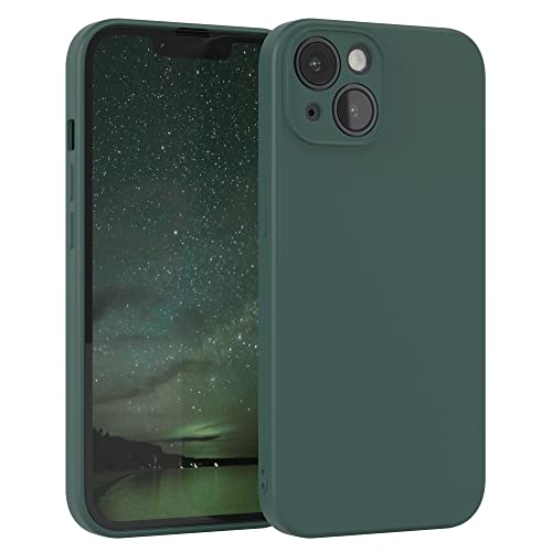 EAZY CASE - Silikonhülle für iPhone 14 Hülle Silikon Case Grün weich stoßfeste Handyhülle iPhone 14 Schutzhülle mit Kameraschutz Dünn Premium Schutz Cover TPU Phone Bumper in Piniengrün von EAZY CASE