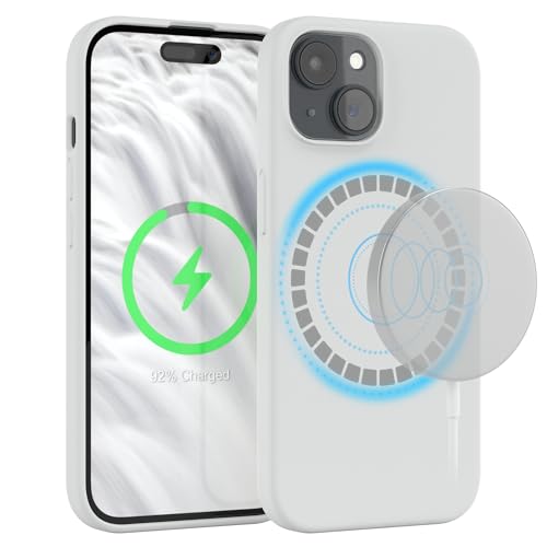 EAZY CASE - Silikonhülle für iPhone 15 Hülle mit MagSafe Silikon Case Weiß weich stoßfeste Handyhülle iPhone 15 Schutzhülle mit Kameraschutz Dünn Premium Schutz Cover TPU Phone Bumper in Weiß EAZY CASE - Silikonhülle für iPhone 15 Hülle mit MagSafe Silikon Case Weiß weich stoßfeste Handyhülle iPhone 15 Schutzhülle mit Kameraschutz Dünn Premium Schutz Cover TPU Phone Bumper in Weiß von EAZY CASE