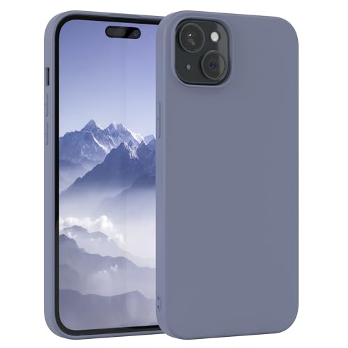 EAZY CASE - Silikonhülle für iPhone 15 Plus Hülle Silikon Case Blau weich stoßfeste Handyhülle iPhone 15 Plus Schutzhülle mit Kameraschutz Dünn Premium Schutz Cover TPU Phone Bumper in Eisblau von EAZY CASE