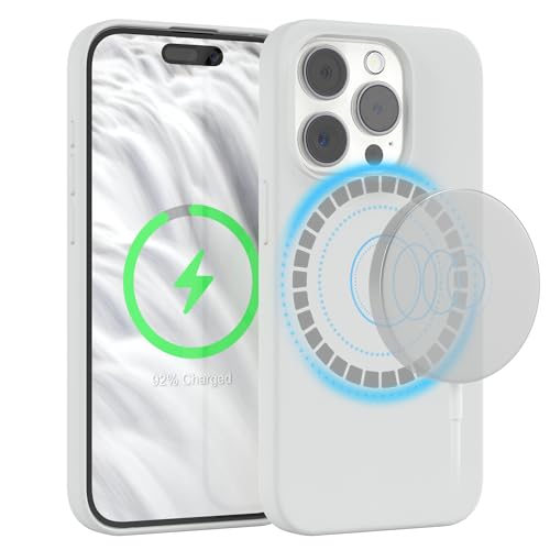 EAZY CASE - Silikonhülle für iPhone 15 Pro Hülle mit MagSafe Silikon Case Weiß weich stoßfeste Handyhülle iPhone 15 Pro Schutzhülle mit Kameraschutz Dünn Premium Schutz Cover TPU Phone Bumper in Weiß EAZY CASE - Silikonhülle für iPhone 15 Pro Hülle mit MagSafe Silikon Case Weiß weich stoßfeste Handyhülle iPhone 15 Pro Schutzhülle mit Kameraschutz Dünn Premium Schutz Cover TPU Phone Bumper in Weiß von EAZY CASE