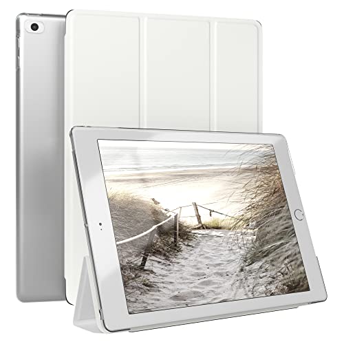 EAZY CASE - Schutzhülle für iPad 5/6 iPad Air 1 Air 2 Hülle 9.7 Zoll Smart Cover Tablet Case Smartcase zum Aufstellen Klapphülle mit Standfunktion Sleep Wake Up Funktion Tasche Kunstleder Etui Weiß von EAZY CASE
