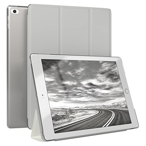 EAZY CASE - Smartcase Tablet Hülle kompatibel mit iPad 5 / iPad 6 - Smart Case Cover, Einstellbarer Betrachtungswinkel, mit matt transparenter Rückseitenschale in Grau von EAZY CASE