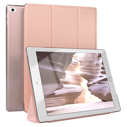 EAZY CASE - Smartcase Tablet Hülle kompatibel mit iPad 5 / iPad 6 - hochwertige Tabletschutz Hülle aus Kunstleder mit Schutzabdeckung in Rosé-Gold von EAZY CASE