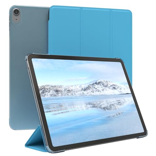 EAZY CASE - Schutzhülle für iPad Air 4 / Air 5 Hülle 10,9" Smart Cover Tablet Case Smartcase zum Aufstellen Klapphülle mit Standfunktion Sleep Wake Up Funktion Tasche Kunstleder Etui Hell Blau von EAZY CASE
