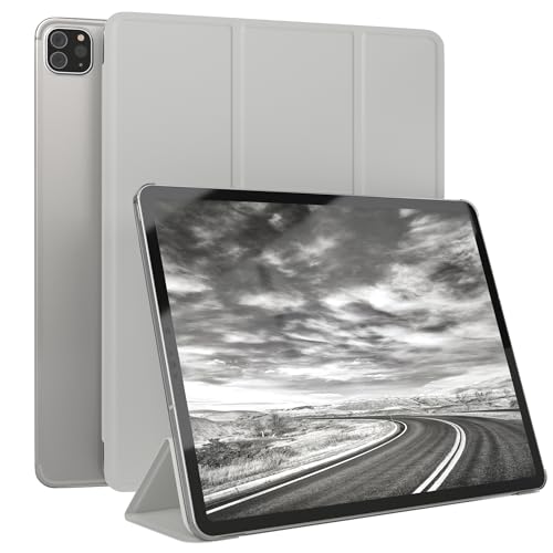EAZY CASE - Hülle für iPad Pro 12.9" [Modell 2018/2020/2021/2022] - 12.9 Zoll Hülle für iPad 12.9 Pro Case - Hülle Tablet Cover - Smartcase zum Aufstellen - Klappcase Auto Sleep Wake Up Hell Grau von EAZY CASE