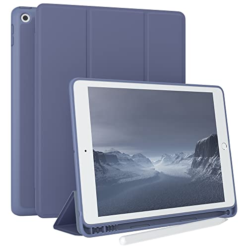 EAZY CASE Smartcase mit Touchpen Halterung kompatibel mit iPad 10,2" 2019/2020/2021 (7./8./9. Gen.) Tablet Hülle mit Standfunktion, Schutzhülle mit Sleep und Wake Funktion, Klapphülle, Eisblau von EAZY CASE